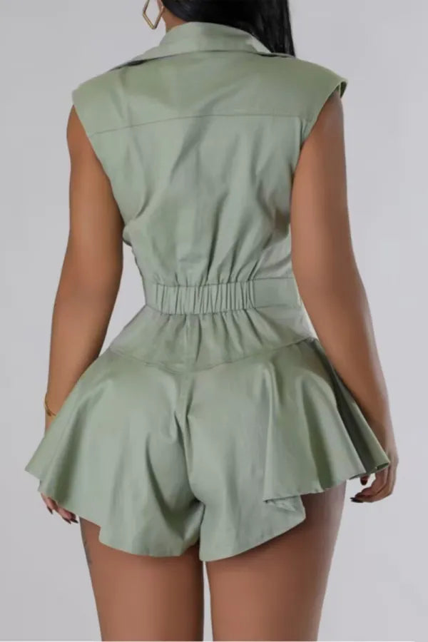 Turndown Collar Regular Romper