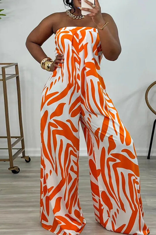 Loose Tube Top Wide Leg Jumpsuit