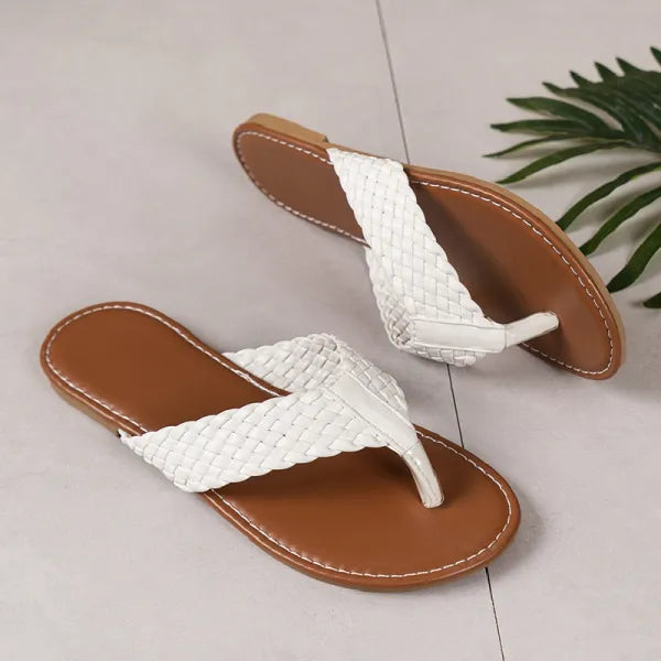 Solid Color White Sandal